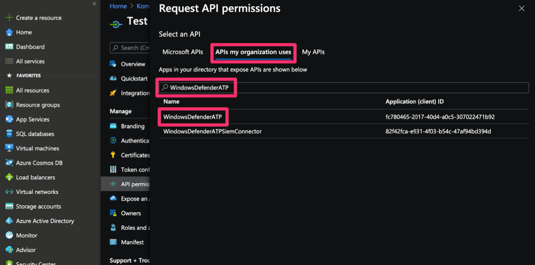 apis windowsdefenderatp.
